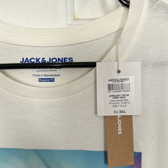 NWT Jack & Jones White out of nothing tee men’s EU XXL - Picture 3 of 4